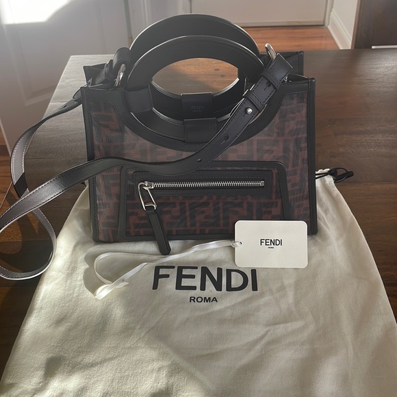 Fendi Runaway FF Mesh and Leather Bag - Picture 2 of 12